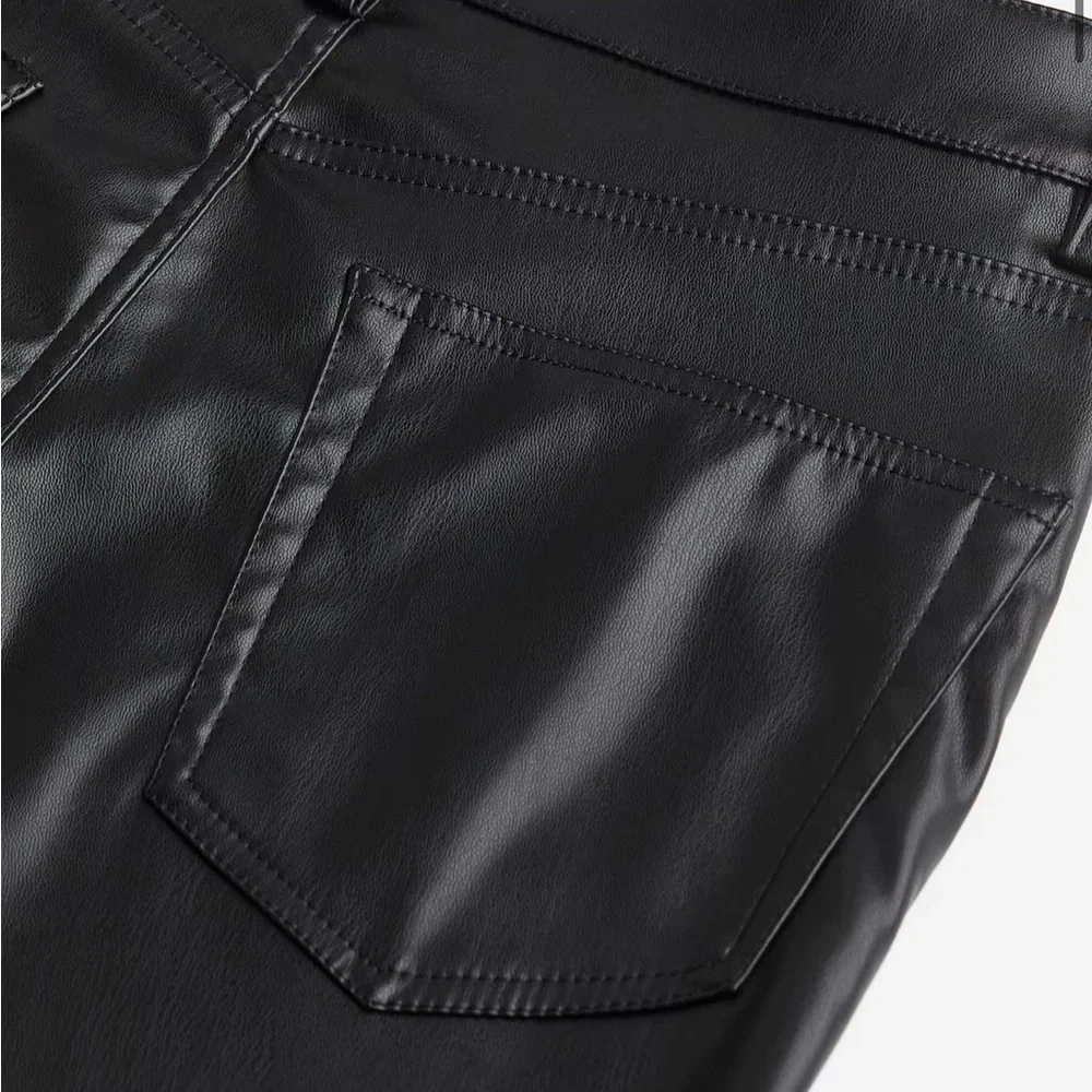 H&M Straight Faux Leather Pants - Picture 2 of 7